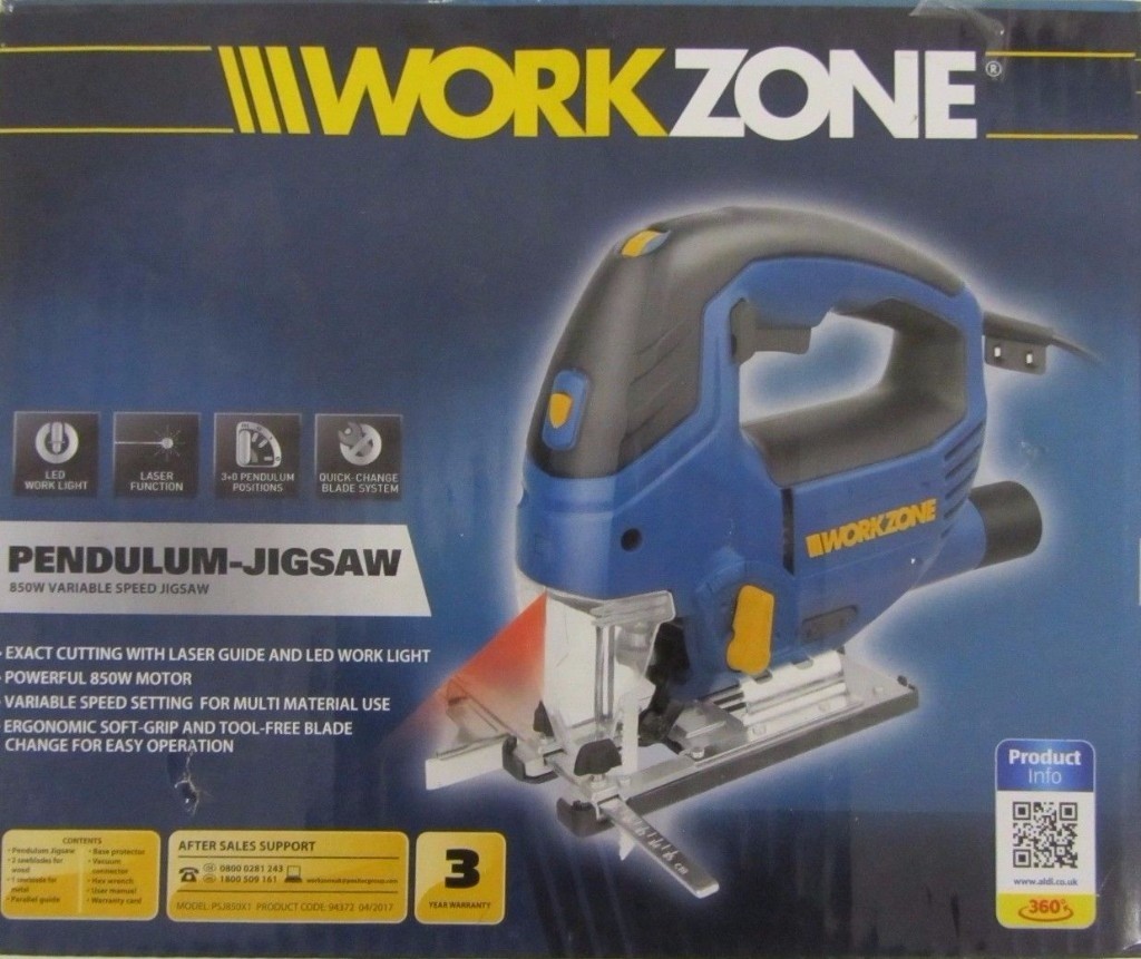 Workzone 850W PendulumJigsaw with Laser Function LED Work Light Power