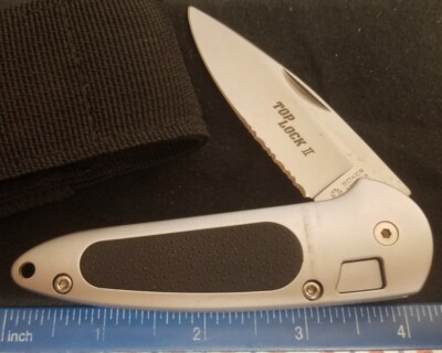 Boker Manual Action Top Lock II Knife, Rubberized Inset Handles ''