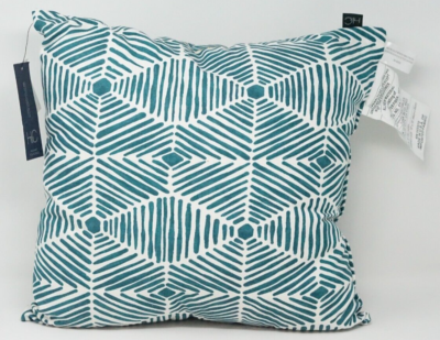 Teal textured throw pillow sale
