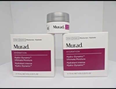 2x Murad Hydration Hydro-Dynamic Ultimate Moisture .25oz/7.5ml Travel Size