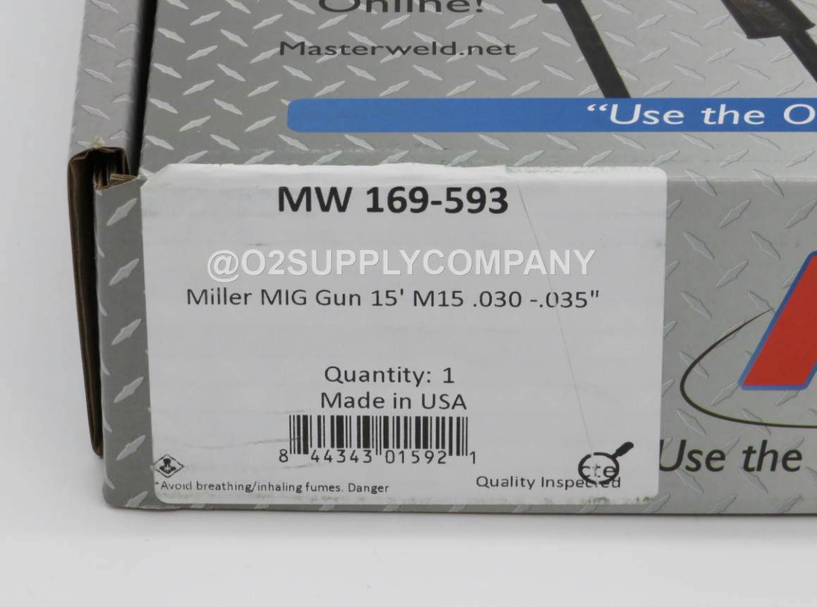 Masterweld 169-593 Mig Gun 15' M15 Style .030-.035"