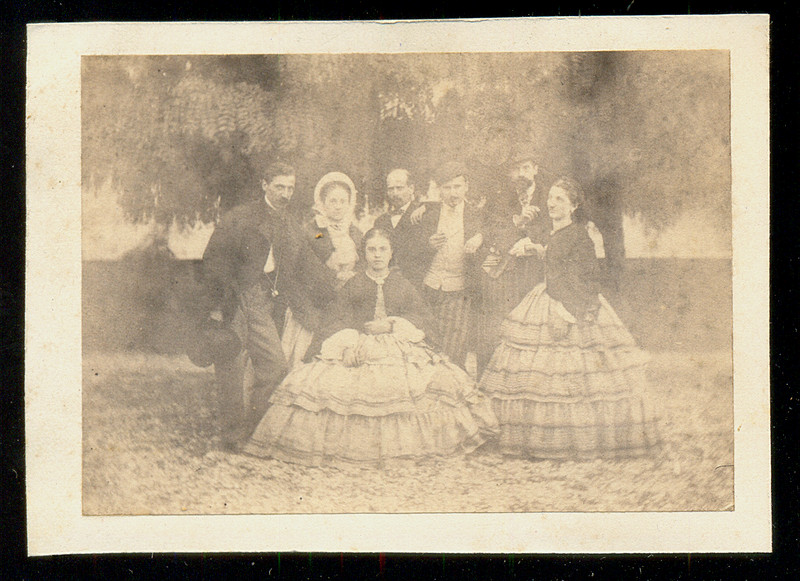 Italia Salt Print C.1854, Noble Famille Italienne Ã  Identifier Format 5,7 X 8,2