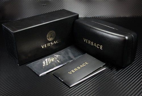 Pre-owned Versace Ve4431f Gb1 87 Black Dark Grey Women's 50 Mm Sunglasses In Gray
