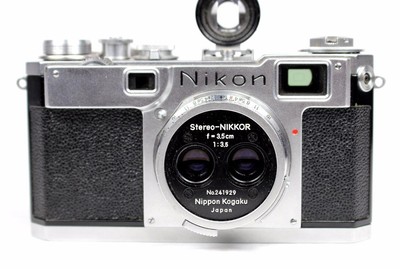*Super Rare* Nikon Stereo NIKKOR 1:3.5 3.5cm Lens 241929 & S2 Rangefinder Camera