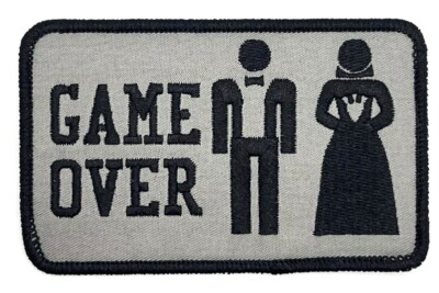 Game Over Wedding Bachelor Adult Humorous Funny Vintage Style Patch Cap Hat
