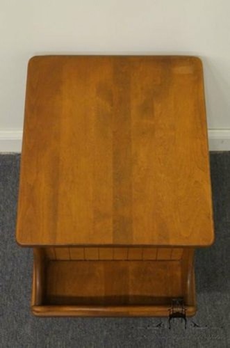 ETHAN ALLEN Heirloom Nutmeg Maple Magazine End Table 10-8301