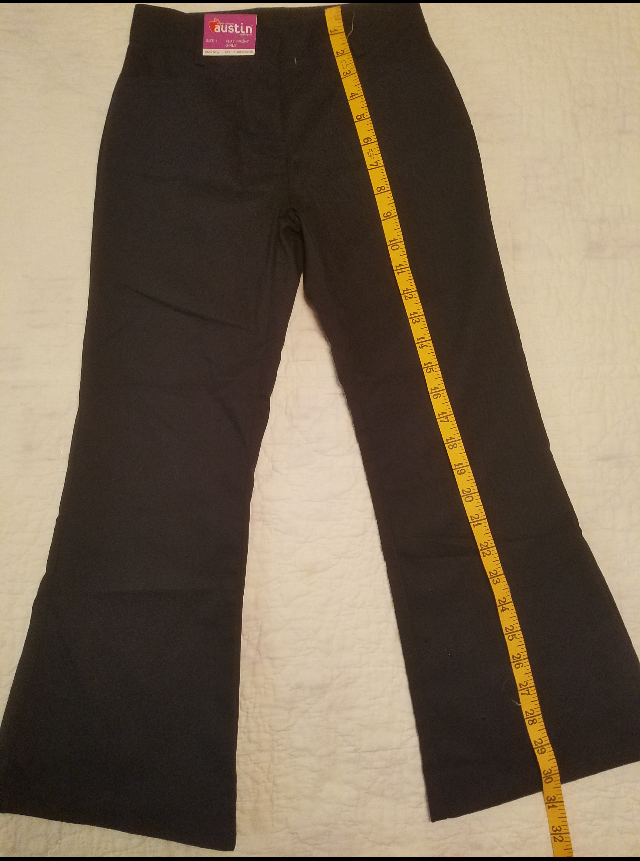 Austin Schl Uniform Navy Blue GIRLS Sz 7 FLAT FRONT Zipper  PANTS Adjustable