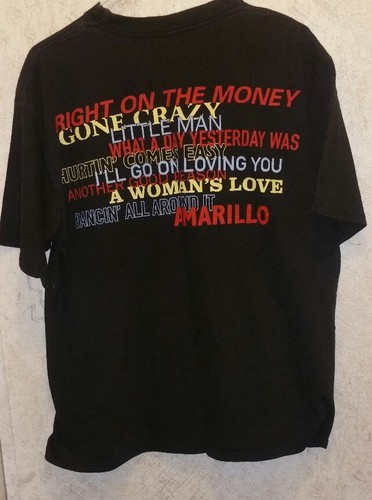 1998 ALAN JACKSON T Shirt Men Adult Large L  on Tour Black LITTLE MAN