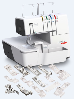 Bernette b64 AirLock Air Threader Serger Machine w/ Presser Foot Combo Package