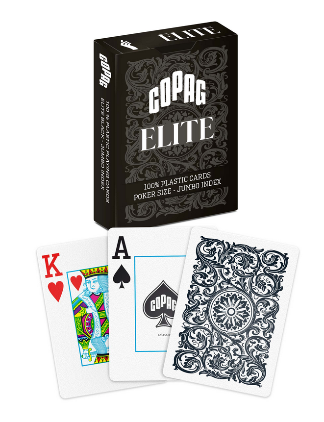 6 Decks Copag Elite 100% Plastic Playing Cards - Poker Size Jumbo Index