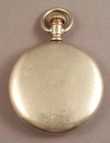 Antique ELGIN 18 Size 7 Jewel Nickel Silver Tip Out Pocket Watch For Repair