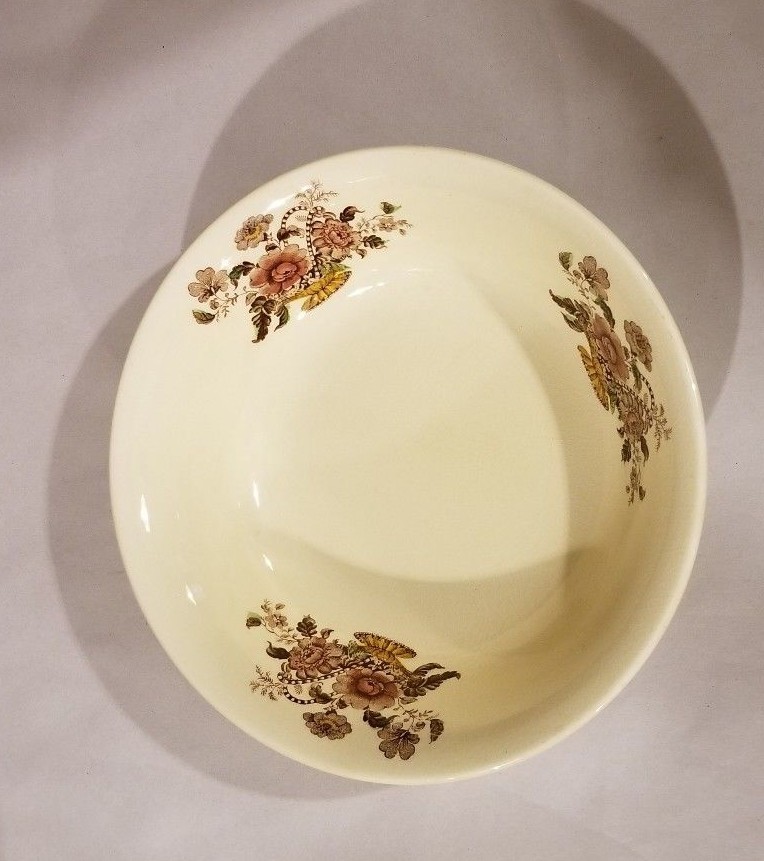ROYAL CROWNFORD Transferware Pitcher & Bowl CHARLOTTE Multicolor ENGLAND