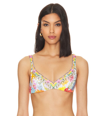 NWT - Camilla ''Sunlight Symphony'' Bralette Bikini Top, Multi - US 8/Medium