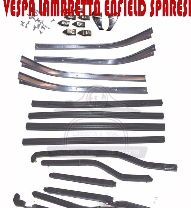 Lambretta Complete Floor Runner Strips Kit Black GP DL Model 