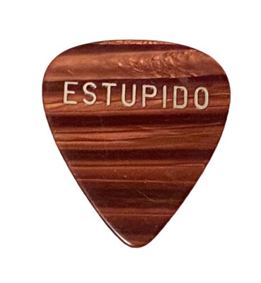 Vintage Guitar Picks-D Andrea 351-Ad-Lib-ESTUPIDIO-Brown Striped Heavy-