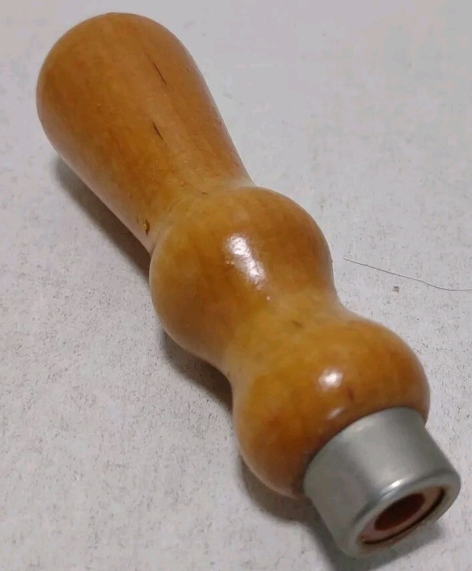 Finished Wooden Tool Handle With Ferrule Drilled Center Files Wood