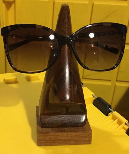 Carved Wood Eyeglass Holder MATR Boomie Made in India