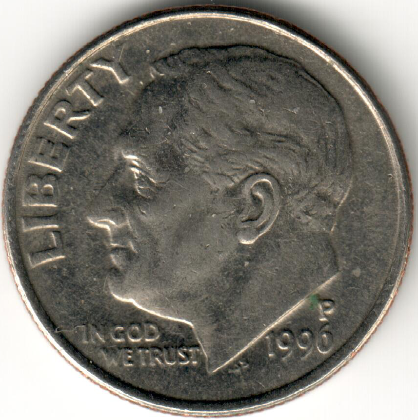 Dime トランプ 2022 P drooling die chip error and die crack Roosevelt dime