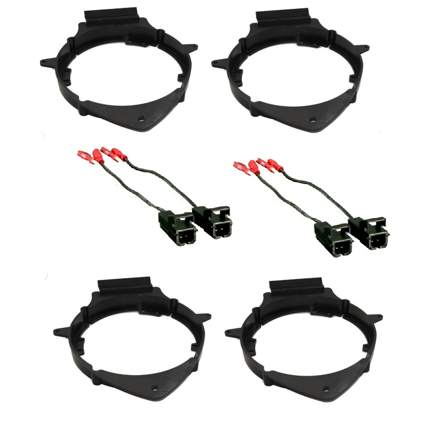 4pcs Door Speaker Adapter 6.5" or 6.75" & Harness for select GM Car/Truck/SUV