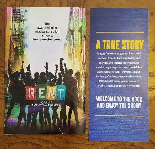 Come From Away Playbill Broadway Show Schoenfeld Theatre New York City 2019