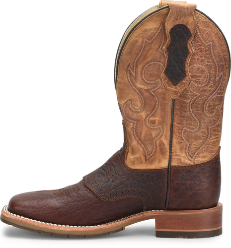 Pre-owned Double-h Boots Men's 11” Talache Wide Square Toe Roper Western Boot Brown/tan -