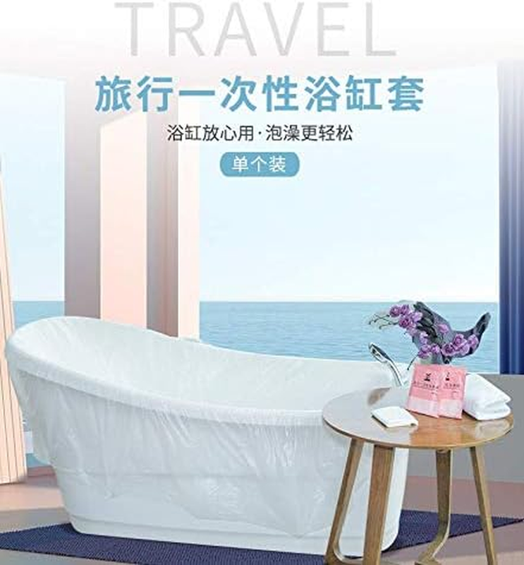 10 Pack Disposable Bathtub Cover Film Large Bathtub Liner Plastic Bag