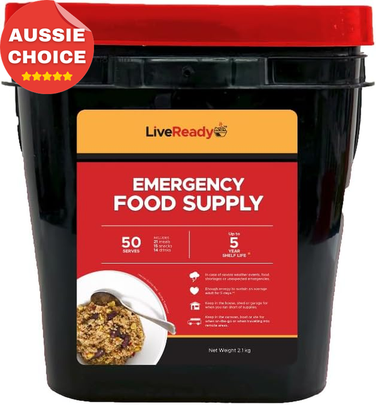 50 Serve Emergency Food Supply Survival Kit 21 Meals 15 Snacks 5 Year Shelf Life