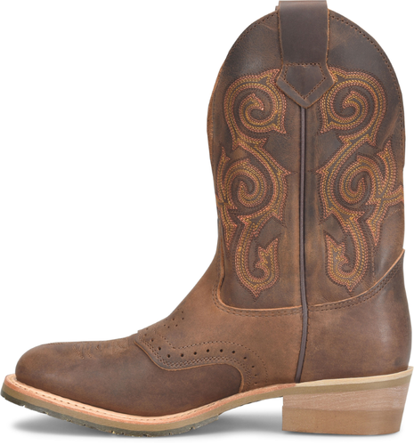 Pre-owned Double-h Boots Men's 11” Rockdale Soft Toe Eh Roper Work Boot Brown - Dh4663