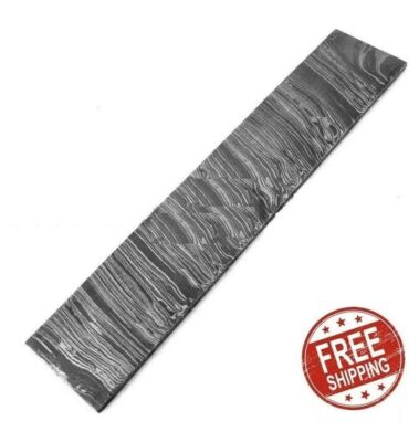 10'' HAND FORGED DAMASCUS STEEL Billet/Bar For Knife Making Fire Patterns