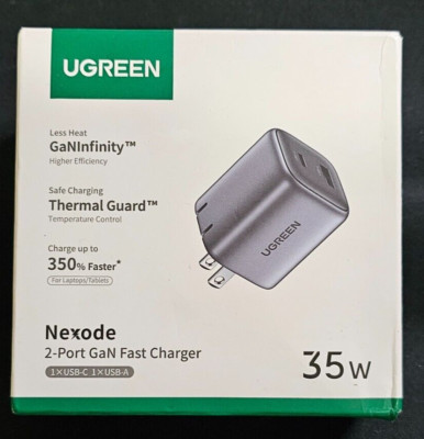 Compact 35W USB-C Charger: Nexode 2-Ports GaN Foldable PPS Fast Wall Charger