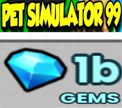   Pet Simulator 99!   1B Gems   PS99/Pet Sim 99   Cheap Safe Fast  