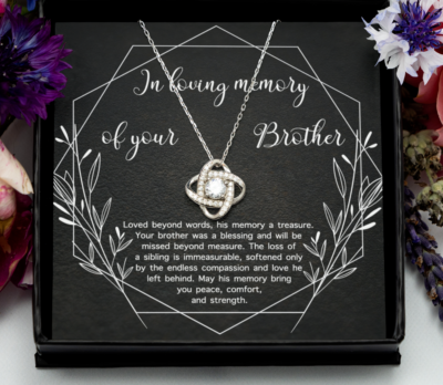 Memorial jewelry for loss of brother outlet