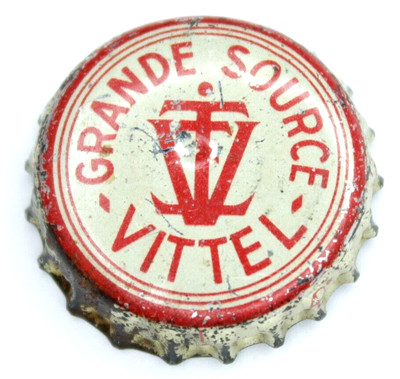 France Cork Lined Vittel Grande Source - Water Bottle Cap Kronkorken Chapas