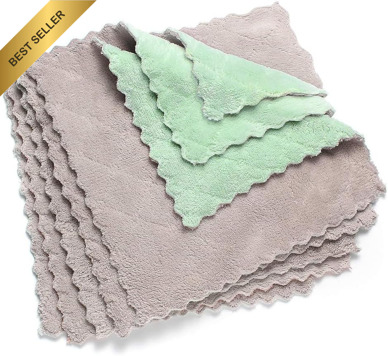 20 Pack Kitchen Cloth Dish Towels, Nonstick Oil Washable Fast Drying Microfiber
