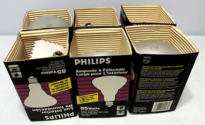 Philips 85BR/FL60 BR40 Indoor Flood Reflector Bulb 85W 130V 2000 hrs (lot of 6)