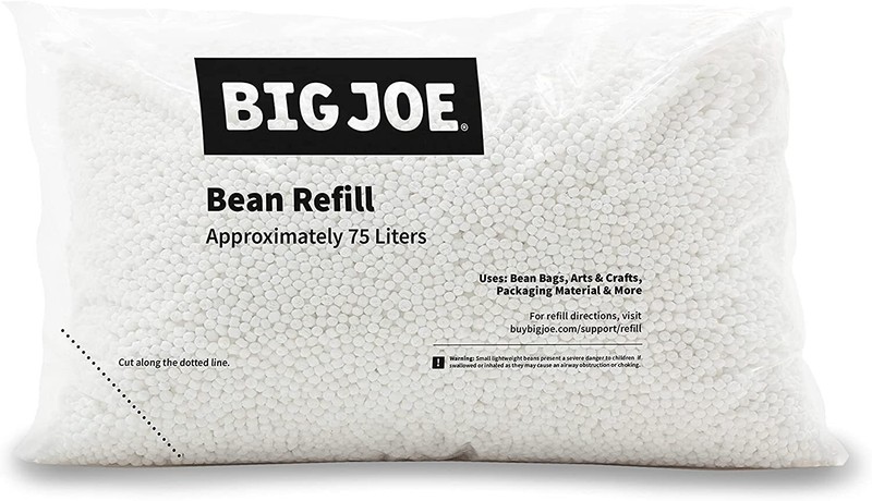 BEAN BAG FILLER REFILL Lounge Beans 75L or 2-Pk 100 L Polyst