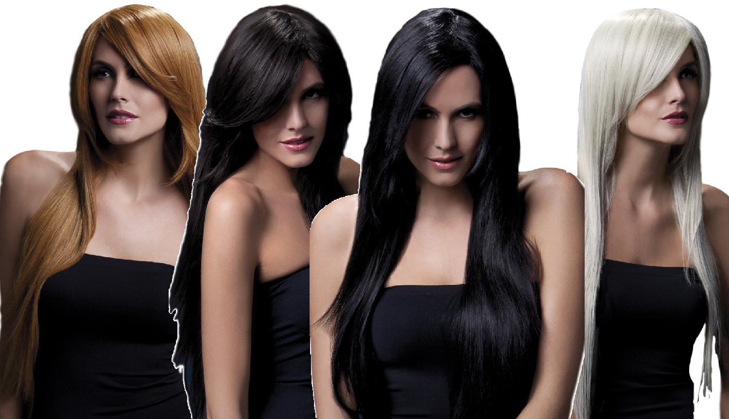 Ladies Professional Grade Natural Long Straight With Side Fringe