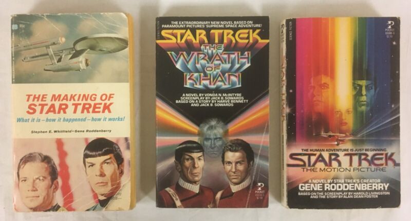 Star Trek 3 paperback lot: The motion picture, The Wrath of Khan, The making of