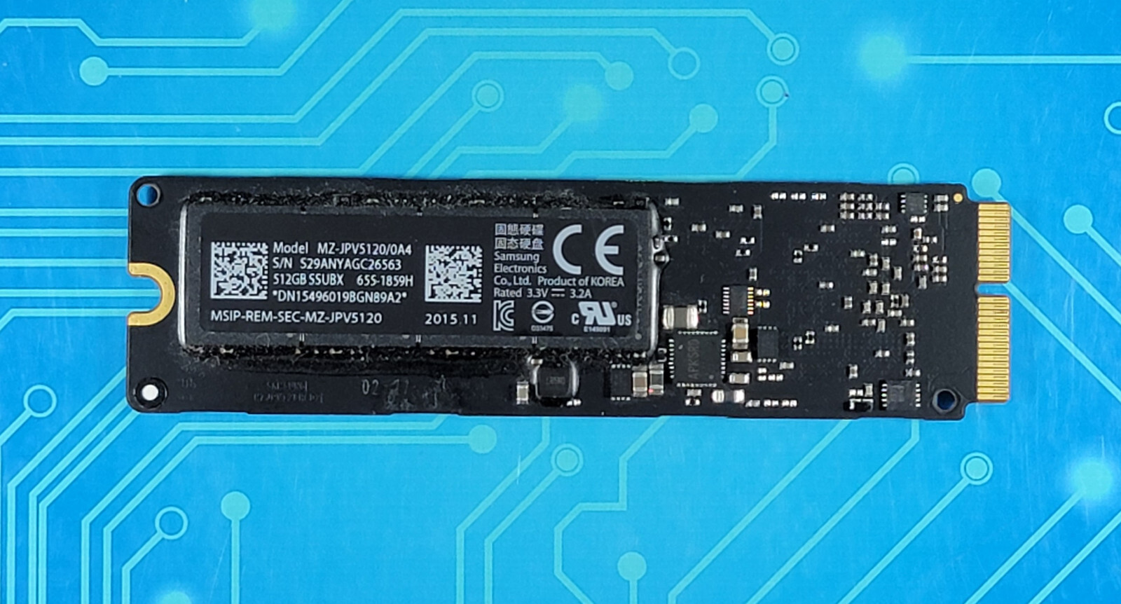512GB Samsung SSD PCI-e MZ-JPV5120/0A4 Apple 655-1859H