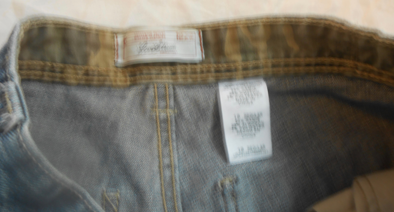 Levi Strauss Signature Boys Blue Jeans Denim Cargo Shorts 18 Regular Adjustable