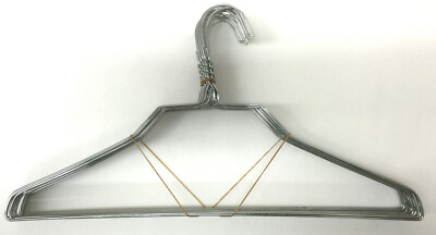 100 PCS Silver Color Metal Wire Clothes Garment Shirt Hangers 16'' 13G
