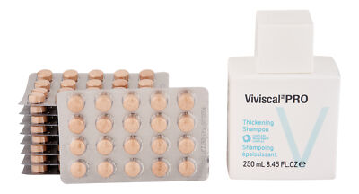 Viviscal Hair Supplement 180 Tablets 90 Day & Thin to Thick Shampoo 250ml.