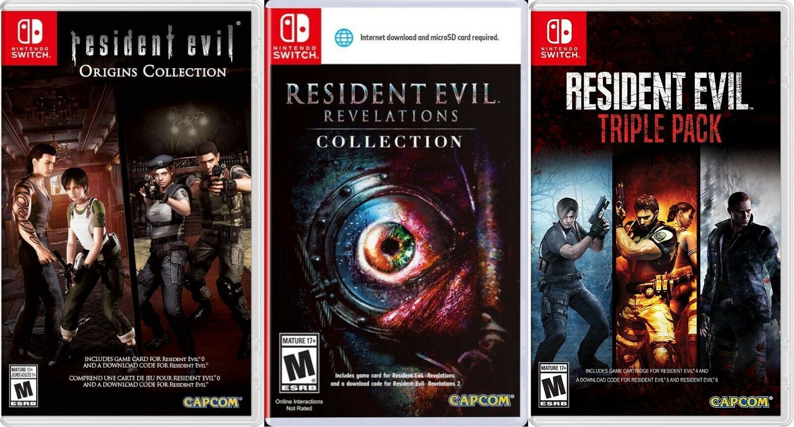 Capcom Resident Evil Trilogy Collection 3 Pack (7 Games Capcom Resident Evil Trilogy Collection 3 Pack (7 Games