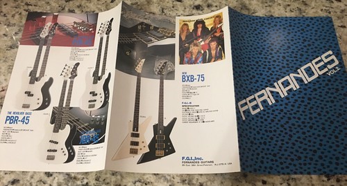 1986 Fernandes Guitar Bass Catalog FR LE TE