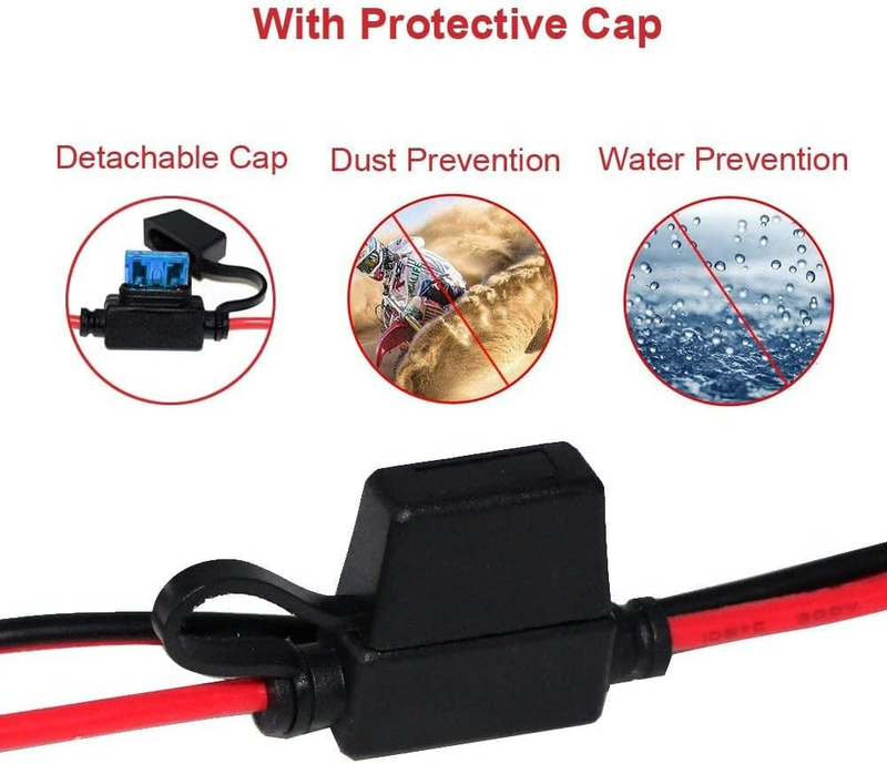 5FT 12V Female Car Cigarette Lighter Socket Extension Cord with Battery Alligato