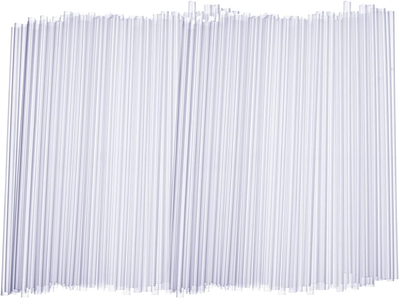 500 Count Clear Straws 7.75 Inch Disposable Plastic Drinking S...
