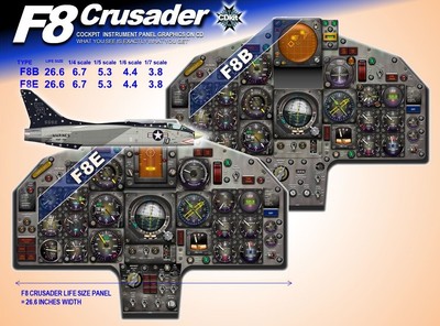 F8 CRUSADER COCKPIT instrument panel CDkit