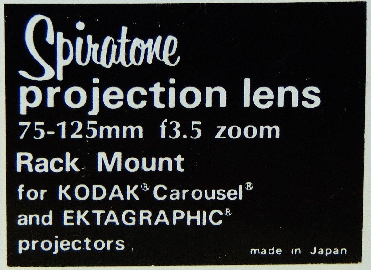 New- Spiratone Zoom Lens - 75mm-125mm f3.5 -for Kodak Carousel Slide Projectors