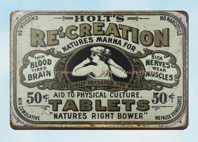  Holt's Re-Creation tablets metal tin sign office restaurant decor