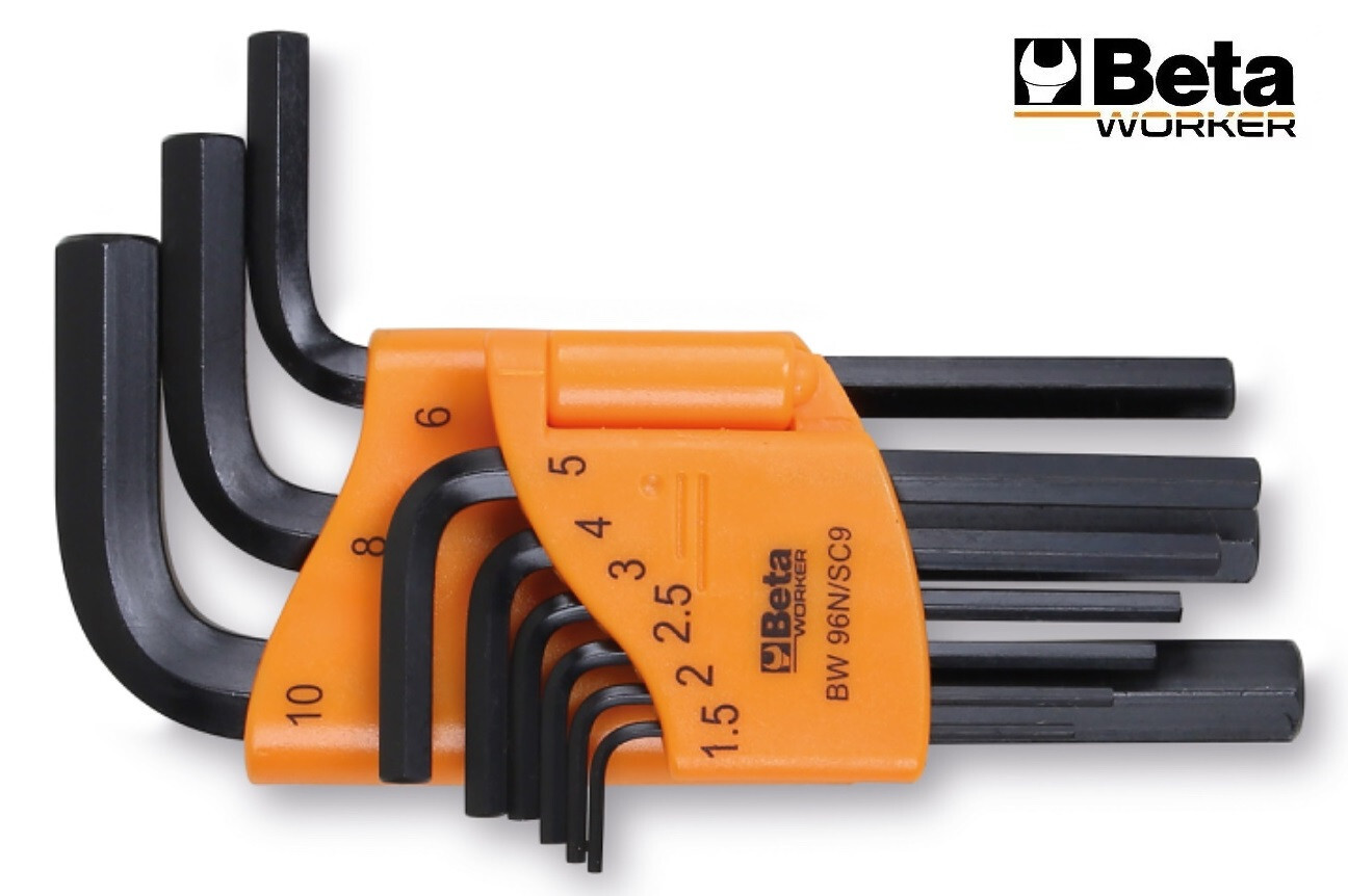 SERIE 9 CHIAVINI MASCHIO ESAGONALI KIT CHIAVI A BRUGOLA ESAGONALE BETA WORKER